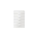Commode blanche 6 tiroirs goodhome atomia h. 112, 5 x l. 75 x p. 45 cm
