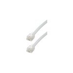 Cordon rj11 m�le / rj11 m�le - blanc 5 m - erard