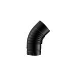 Coude maill noir mat 45 130 mm poujoulat