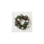 Couronne de noël avec ornements coloris argent, diam. 50 cm Couronne de noël avec ornements coloris argent, diam. 50 cm