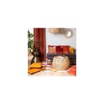 Coussin carr imprim riad rose et orange l. 45 x l. 45cm deco&co