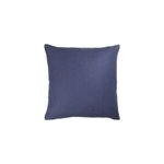 Coussin effet lin nubia 43x43cm bleu nuit