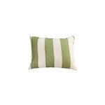 Coussin d'ext�rieur rectangulaire ray� vert 45 x 30 x 12 cm tendances et cr�ations