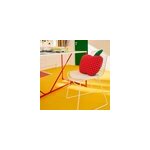 Coussin forme pomme sodeco rouge et vert l. 50 x l. 50 cm