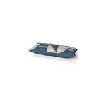 Coussin motif gomtrique bleu et blanc l. 70 x h. 30 cm