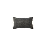 Coussin  rayures tisses blooma denia noir et blanc 30 x 50 cm