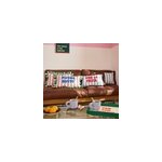 Coussin taxi brousse brod� - mucho gusto - ray� rouge avec volants verts