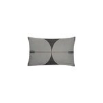 Coussin velours motifs ebony noir et blanc jby creation l. 50 x l. 30 cm