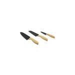 Couteau de cuisine en acier inoxydable et effet bois, 3 pièces Couteau de cuisine en acier inoxydable et effet bois, 3 pièces