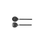 Couverts pour salade en acier inoxydable noir