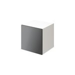 Cube de rangement blanc avec porte anthracite brillant goodhome atomia h. 37, 5 x l. 37, 5 x p. 37 cm ...