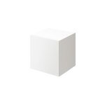 Cube de rangement avec porte blanche goodhome atomia h. 37, 5 x l. 37, 5 x p. 37 cm
