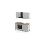 Cuisine complte goodhome stevia gris mat sans lectromnager