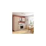 Cuisine compl�te mont�e all in carla imitation ch�ne l. 255 cm avec �lectrom�nager