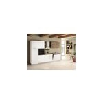 Cuisine complte monte all in daphne blanc et imitation chne l. 315 cm avec lectromnager