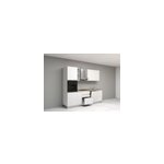 Cuisine complte monte all in mimosa blanc l. 255 cm avec lectromnager