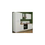 Cuisine compl�te mont�e all in monica blanc l. 255 cm avec �lectrom�nager