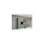 Cuisine complte monte all in salvia vert l. 300 cm avec lectromnager