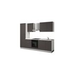Cuisine complte monte all in sophia gris anthracite l. 285 cm avec lectromnager