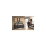 Cuisine complte monte all in dalia gris anthracite et imitation chne l. 195 cm avec lectromnager ...