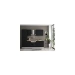 Cuisine complte monte all in ornella noir l. 255 cm avec lectromnager