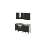 Cuisine complte sans lectromnager garcinia noir mat goodhome