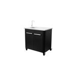 Cuisine d'extérieur cozze ; 90 avec évier, robinet et plan de travail en inox h. 90 cm Cuisine d'extérieur cozze ; 90 avec évier, robinet et plan de travail en inox h. 90 cm