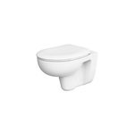 Cuvette suspendue urmia en porcelaine vitrifie avec abattant polypropylne blanc