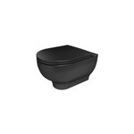 Cuvette wc suspendu sans bride goodhome cavally coloris noir