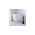 Cuvette wc suspendue en c�ramique, l. 36 x h. 35, 5 x p. 50 cm, blanc, goodhome levanna
