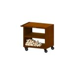 Desserte pour brasero oyat pontaillac 80cm acier cognac