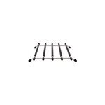 Dessous de plat carr en mtal et silicone noir l. 20 x 20 cm