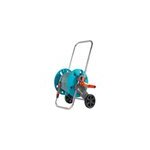 D�vidoir sur roues gardena cleverroll s �quip� avec tuyau d'arrosage 25m x 15mm