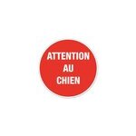 Disque de signalisation  ; attention au chien ; �17