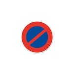 Disque de signalisation  ; stationnement interdit ; 28 cm