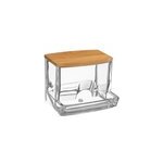 Distributeur de coton tiges transparent et couvercle bambou l. 8 x h. 7, 4 x p. 9, 3 cm, 5five simply ... Distributeur de coton tiges transparent et couvercle bambou l. 8 x h. 7, 4 x p. 9, 3 cm, 5five simply ...