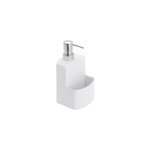 Distributeur rechargeable de liquide vaisselle avec porte ponge wenko blanc