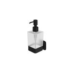 Distributeur de savon mural acier inoxydable noir teesta goodhome