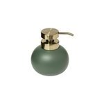 Distributeur de savon  pompe coloris vert ficus et acier dor, 5five duo