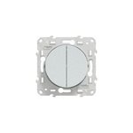 Interrupteur double va - et - vient connexion rapide à vis schneider electric odace recyclé blanc Interrupteur double va - et - vient connexion rapide à vis schneider electric odace recyclé blanc