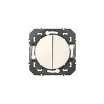 Double poussoir legrand dooxie blanc