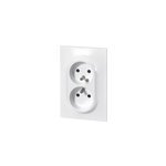 Double prise 2 p�les + terre 2 postes legrand neptune