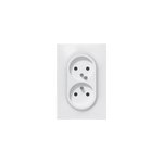 Double prise 2 ples + terre 2 postes legrand neptune