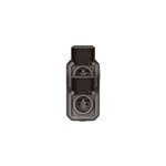 Double prises 2 p�les avec terre verticales legrand plexo anthracite en saillie