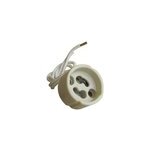 Douille gu10 gz10 tibelec blanc l. 15cm Douille gu10 gz10 tibelec blanc l. 15cm