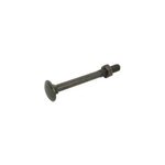 Ecrou avec vis � t�te collet carr�e acier noir afbat - 7x l. 60mm - 8 pi�ces