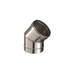 Elment de coude 45 + collier 130 mm poujoulat