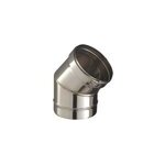 Elment de coude 45 + collier 150 mm poujoulat