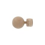 Embout boule pour barre � rideau bois de h�tre et corde �28mm mobois