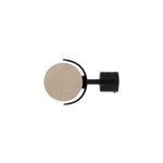 Embout boule cercle pour tringle  rideau bois mtal chne clair . 2, 8 mobois